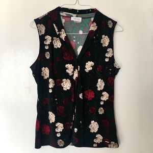 Calvin Klein Roses Sleeveless Top